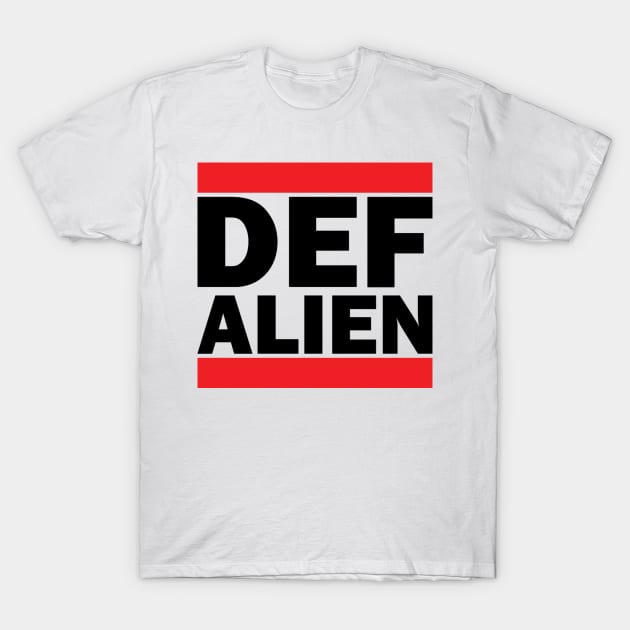 DEF ALIEN DMC (Def Alien RMX Series) black T-Shirt by DEF ALIEN RECORDS